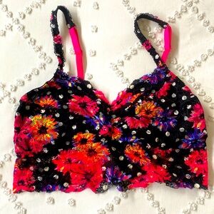Victoria’s Secret PINK Floral/Polka Dotted Bralette, Medium
